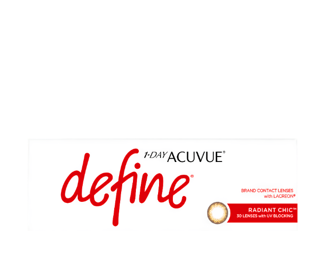 1-Day Acuvue Define 30 Pack Radiant Chic Contact Lenses