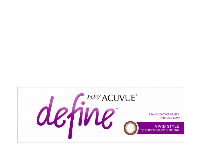 1-Day Acuvue Define 30 Pack Vivid Style Contact Lenses