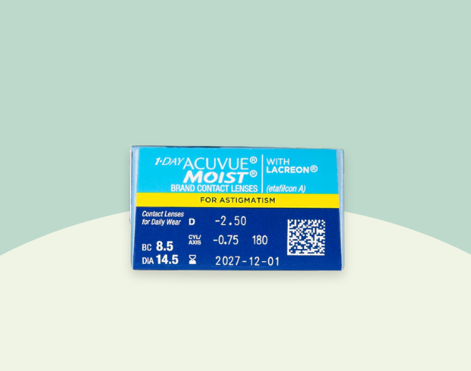 1-Day Acuvue Moist For Astigmatism/Toric (30 Pack)