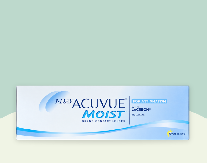 1-Day Acuvue Moist For Astigmatism/Toric 30 Pack Contact Lenses