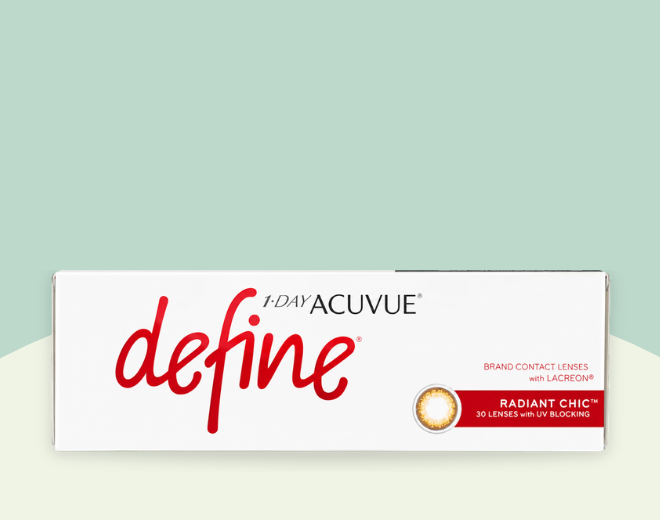 1-Day Acuvue Define 30 Pack Radiant Chic Contact Lenses